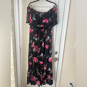 Torrid on or off shoulder maxi dress